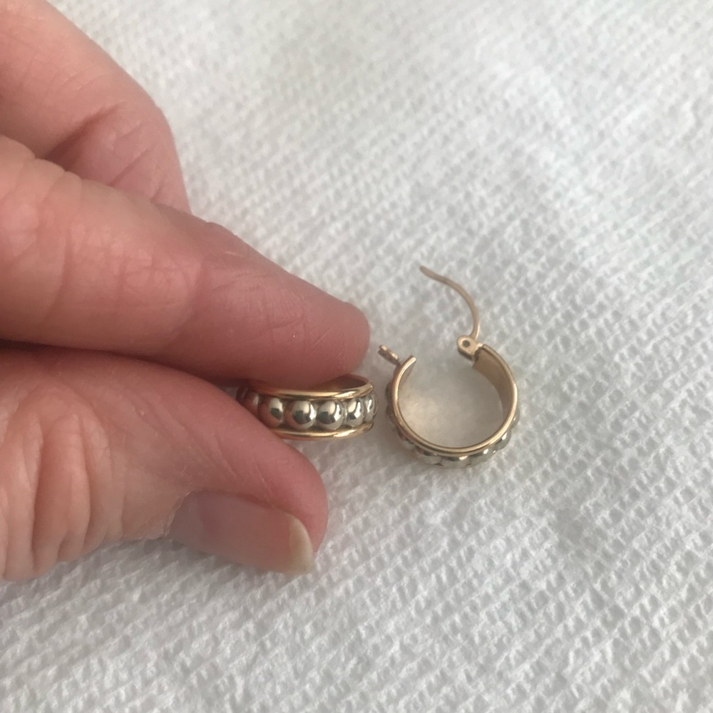 Elegant Gold and Silver Hoop Earrings